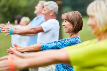 People practicing Tai Chi