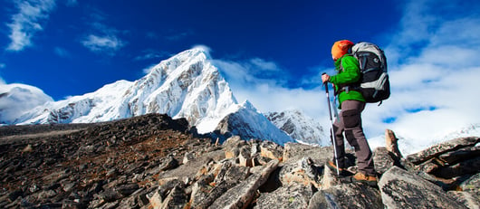 Climbing a mountain