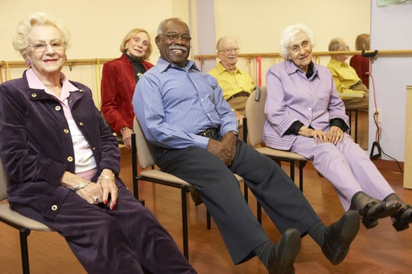 elderly workout class