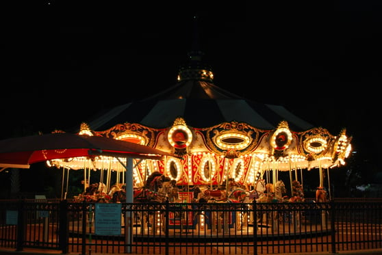 night shot of sugar sand park in Boca Raton, Florida