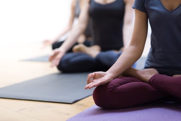 People practicing yoga