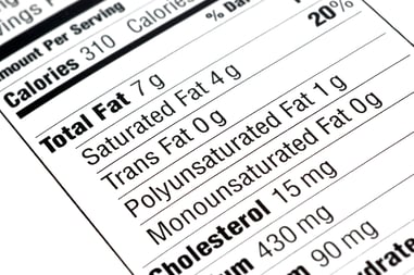 Nutrition label