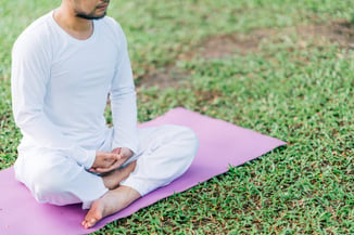 Man practicing yoga