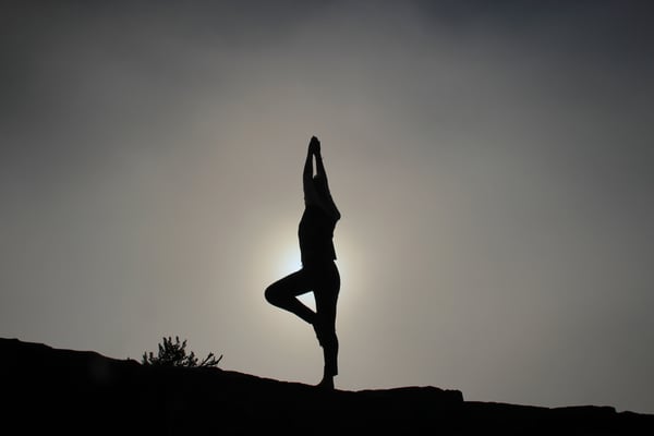 Woman in a yoga pose