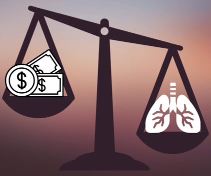 money over lungs