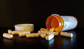 Pills on a table