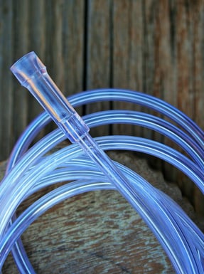 plastic tubing used for oxygen therapy.