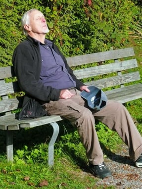 man resting