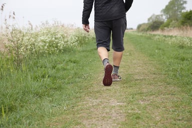 Man walking in a field